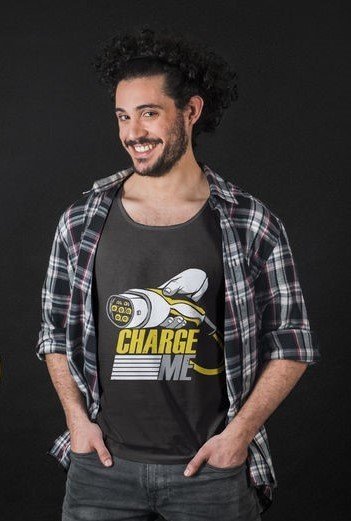 Vakum Black Round Neck  Printed T Shirt