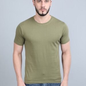 Vakum Round Neck Olive Green T Shirt