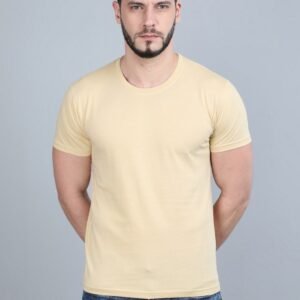 Vakum Round Neck Cream T Shirt