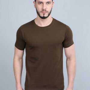 Vakum Round Neck Brown T Shirt